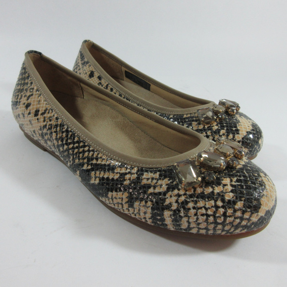 Vionic Shoes - Vionic Spark Kiska Natural Snake Print Ballet Flat